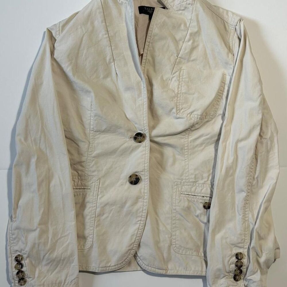 Talbots Women's Cream and Tan Jacket